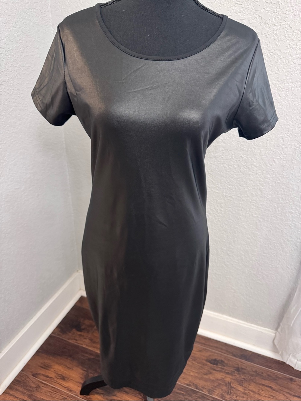 Sleek Black T-Shirt Dress